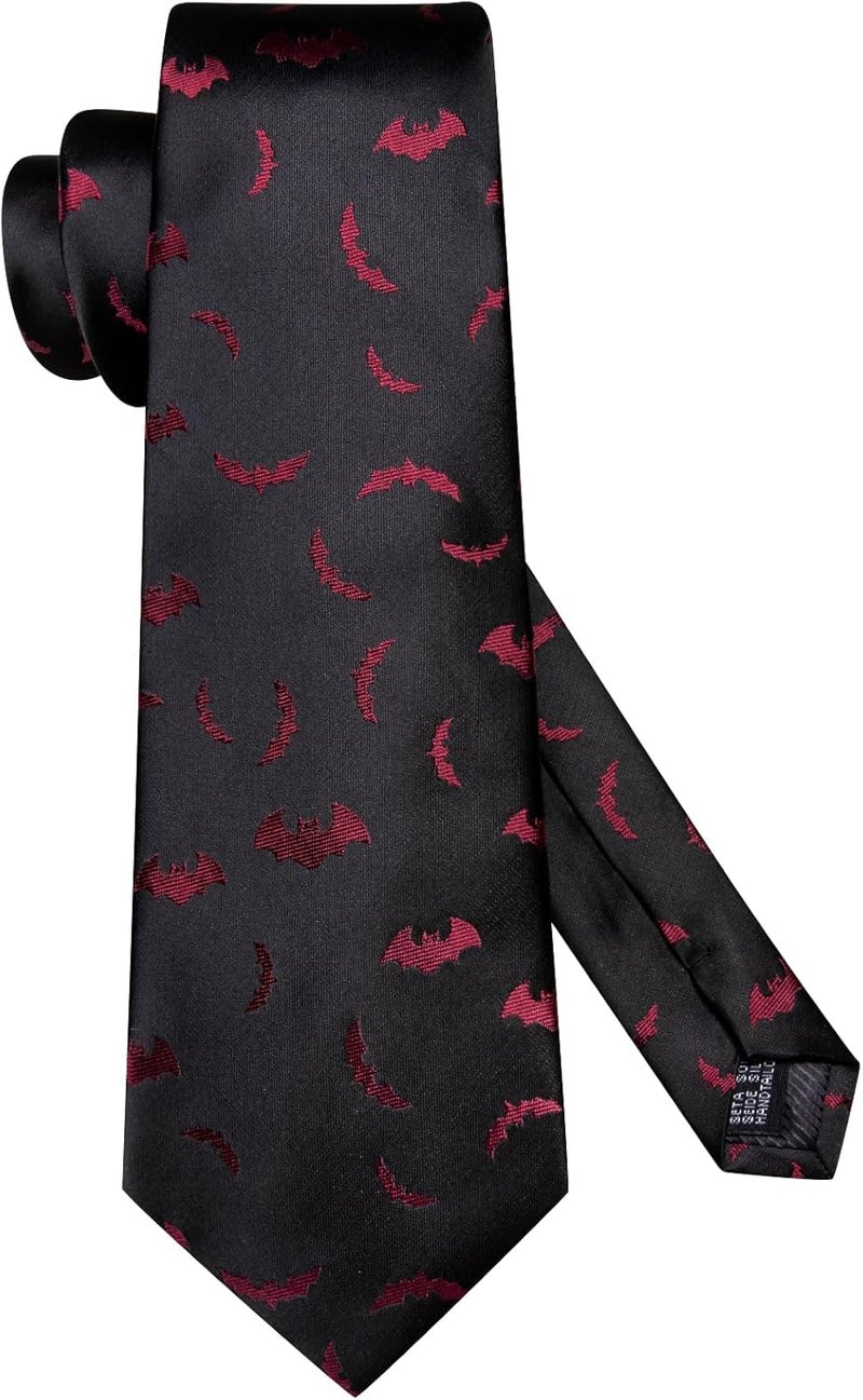 Dubulle Mens Tie Set Solid Paisley Silk Striped Necktie for Men with Cufflinks Tie and Pocket Square - Image 4